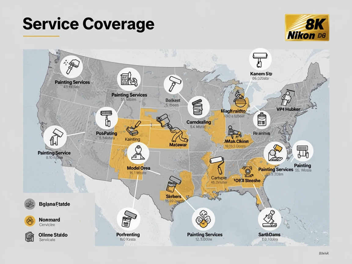 Painting Service Areas Map